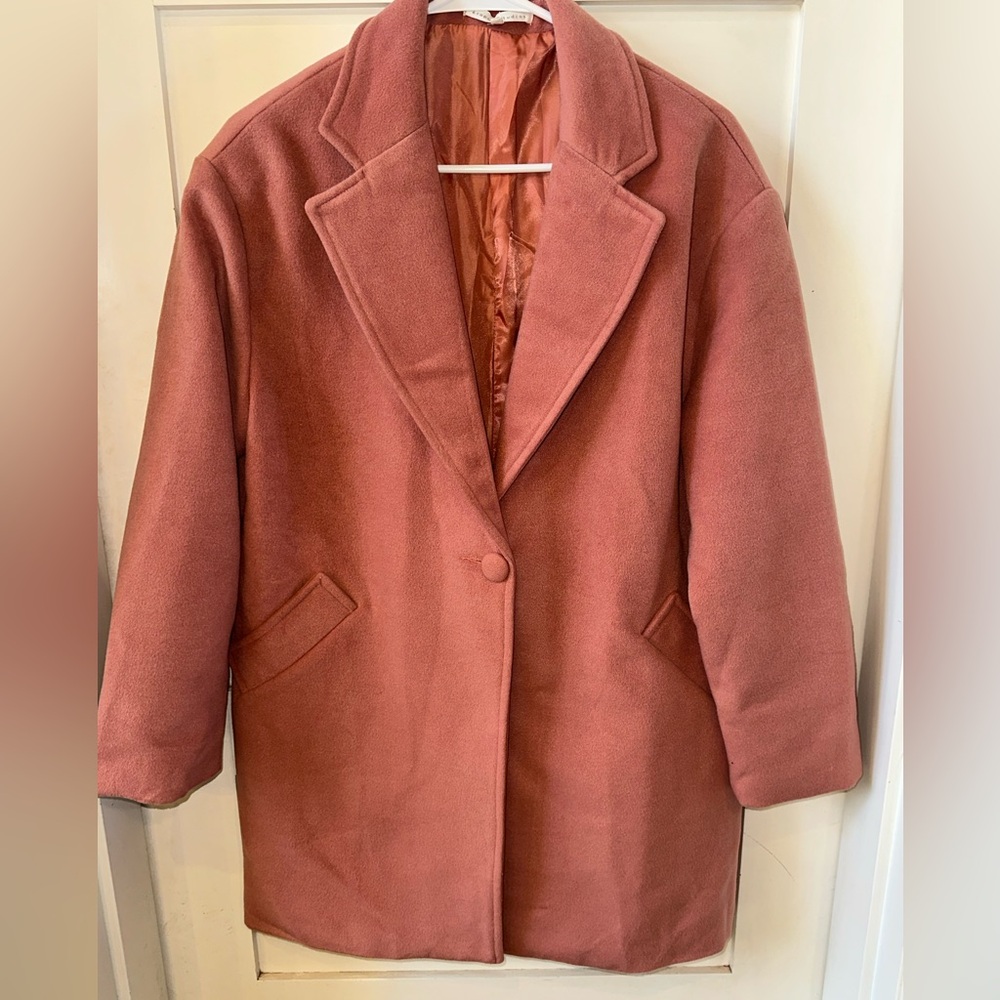 Étophe Studios Blush Pink Wool Blend Coat – Size S/M